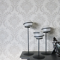 beige floral patterned wallpaper